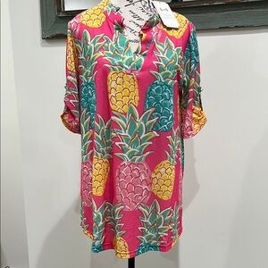 NWT - Simply Southern - Vibrant Pineapple Print Tunic